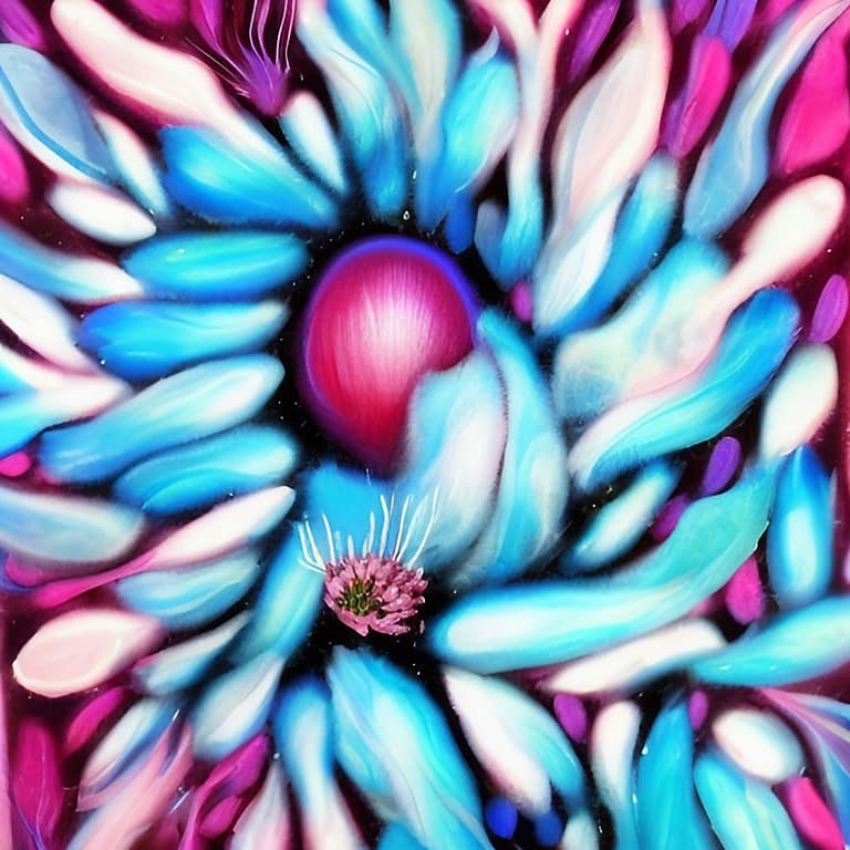 Contemporary feminist digital artwork, depicting a sea flower. The energy is one of surreal female sexual pleasure.